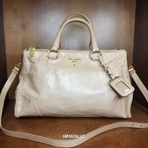 PRADA LEATHER GHW TOTE